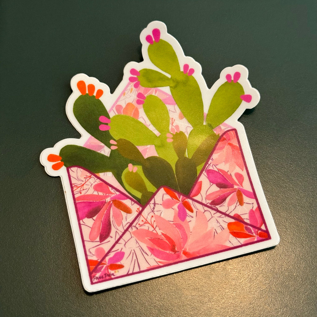 "Prickly Post" Diecut Sticker