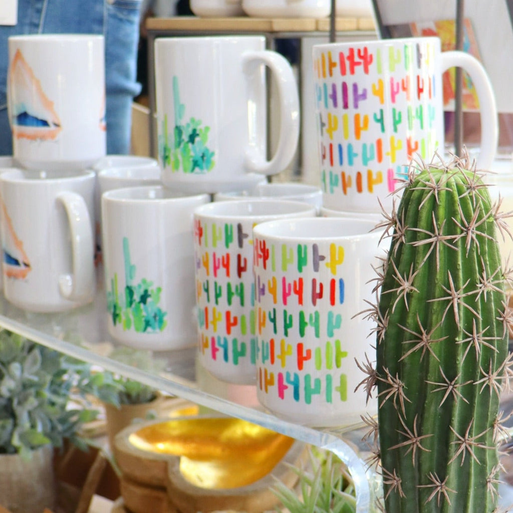 "Cacti Kaleidoscope" Ceramic Mug