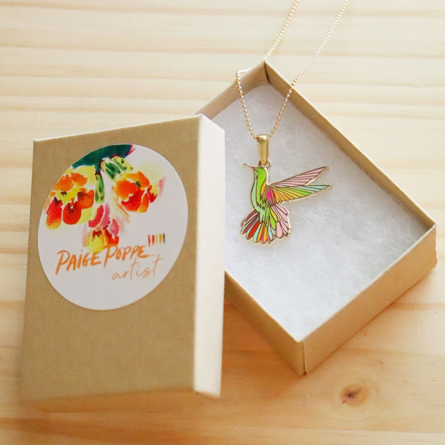 “Sunshine Hummingbird" Necklace