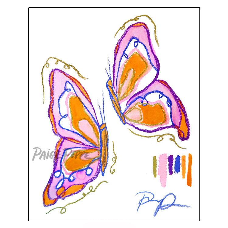 "Butterfly Babe" Art Print