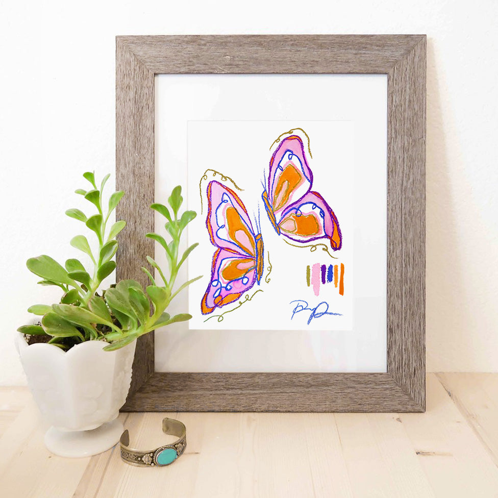 "Butterfly Babe" Art Print