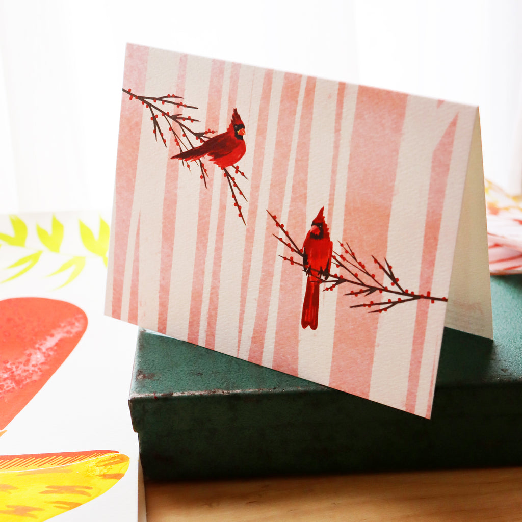 "Charming Cardinals" Greeting Card