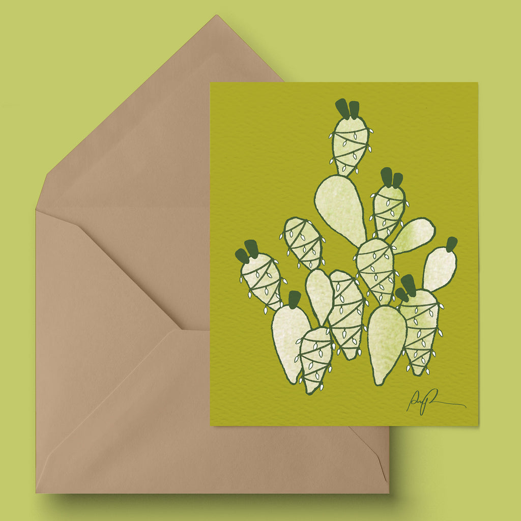 "Evergreen Opuntia" Holiday Card