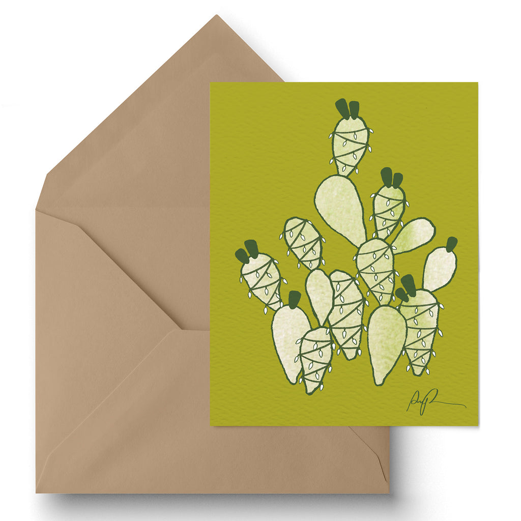 "Evergreen Opuntia" Holiday Card