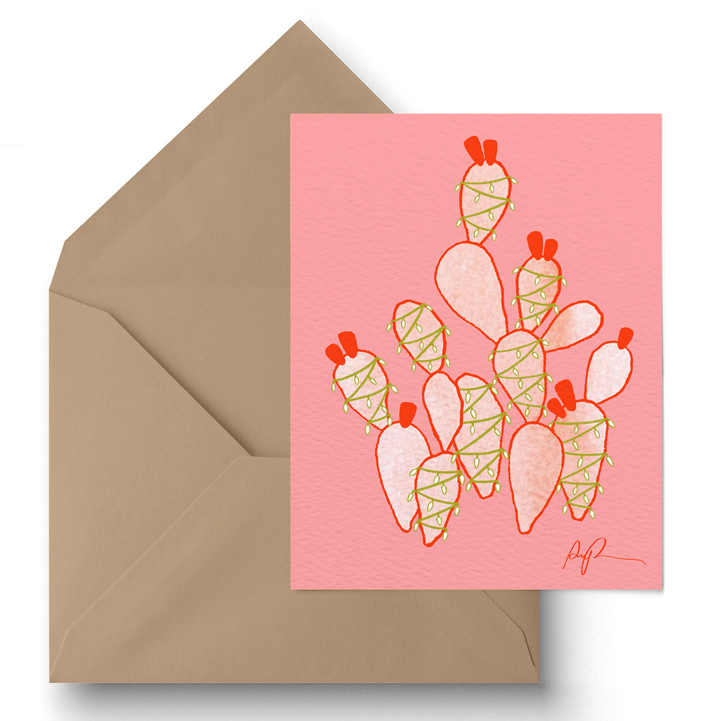 “Festive Opuntia" Holiday Card