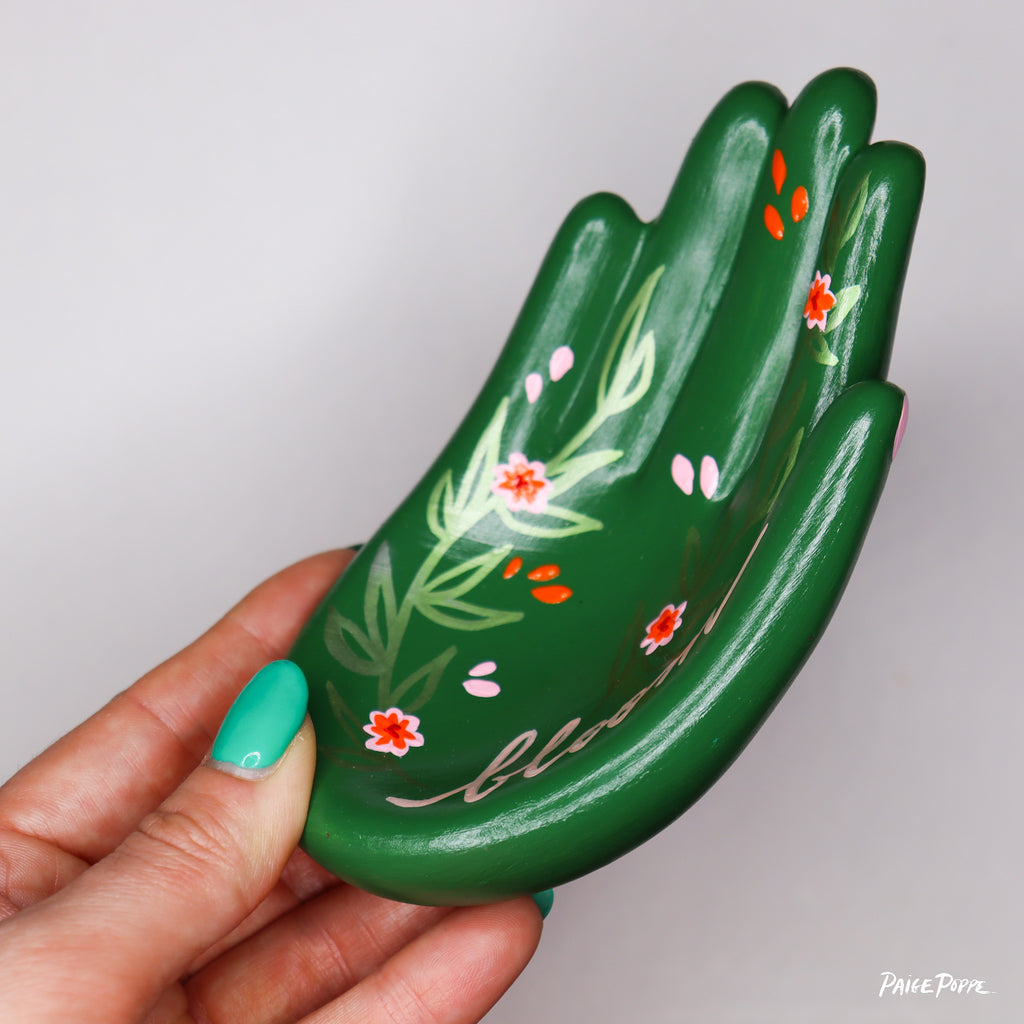Handpainted Ceramic Hand Tray
