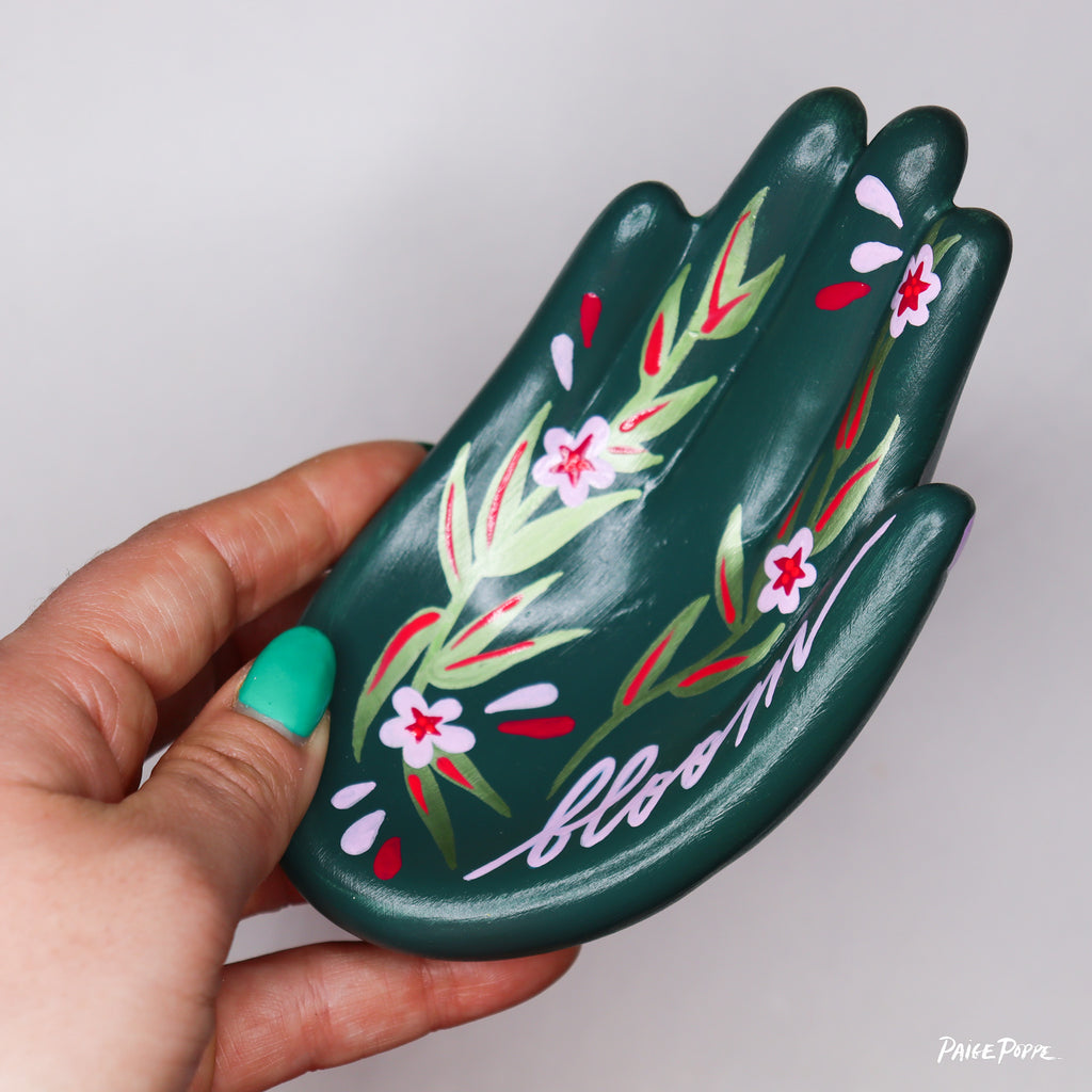Handpainted Ceramic Hand Tray