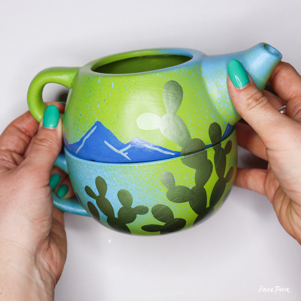 Handpainted Ceramic Teapot