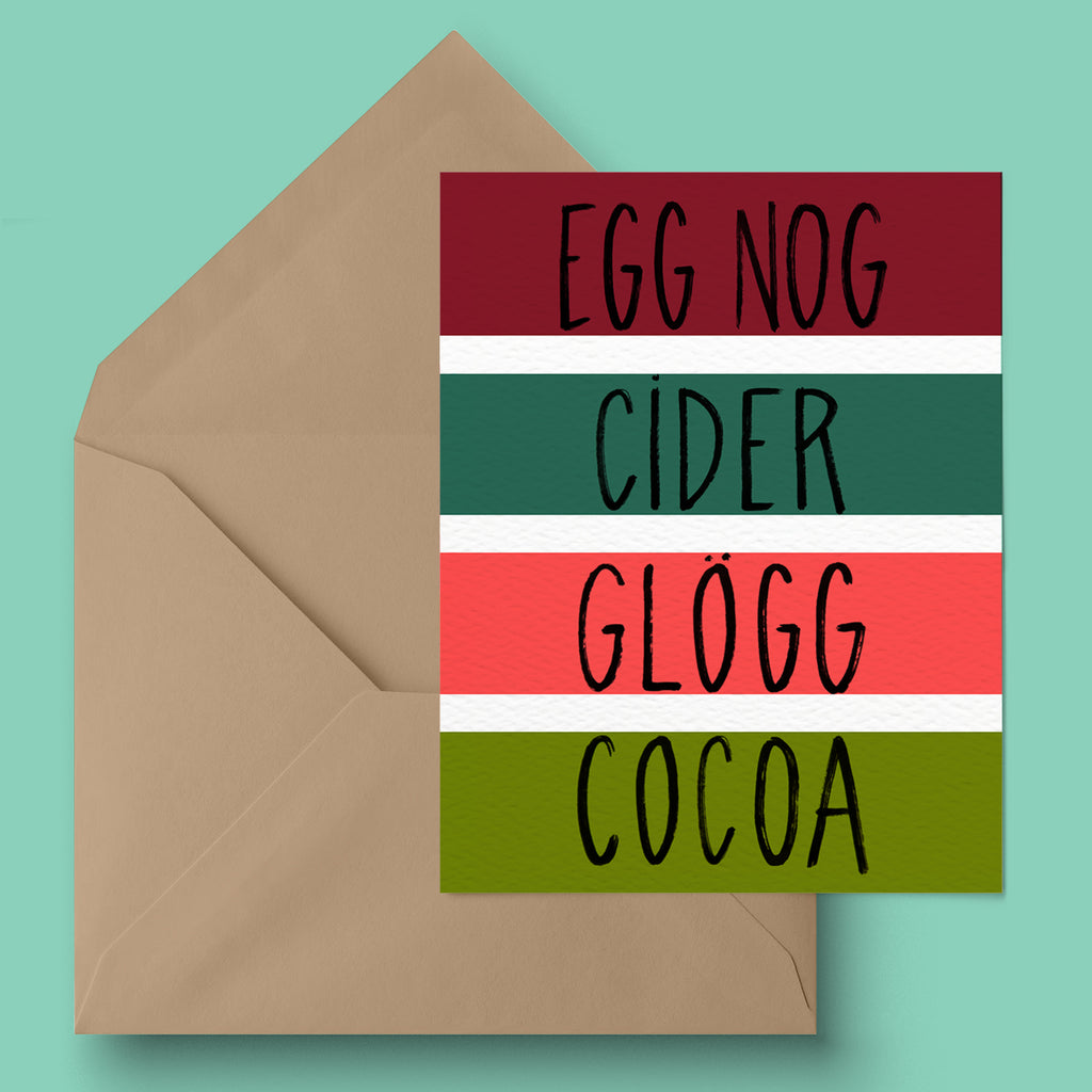 "Holiday Drinks" Holiday Card