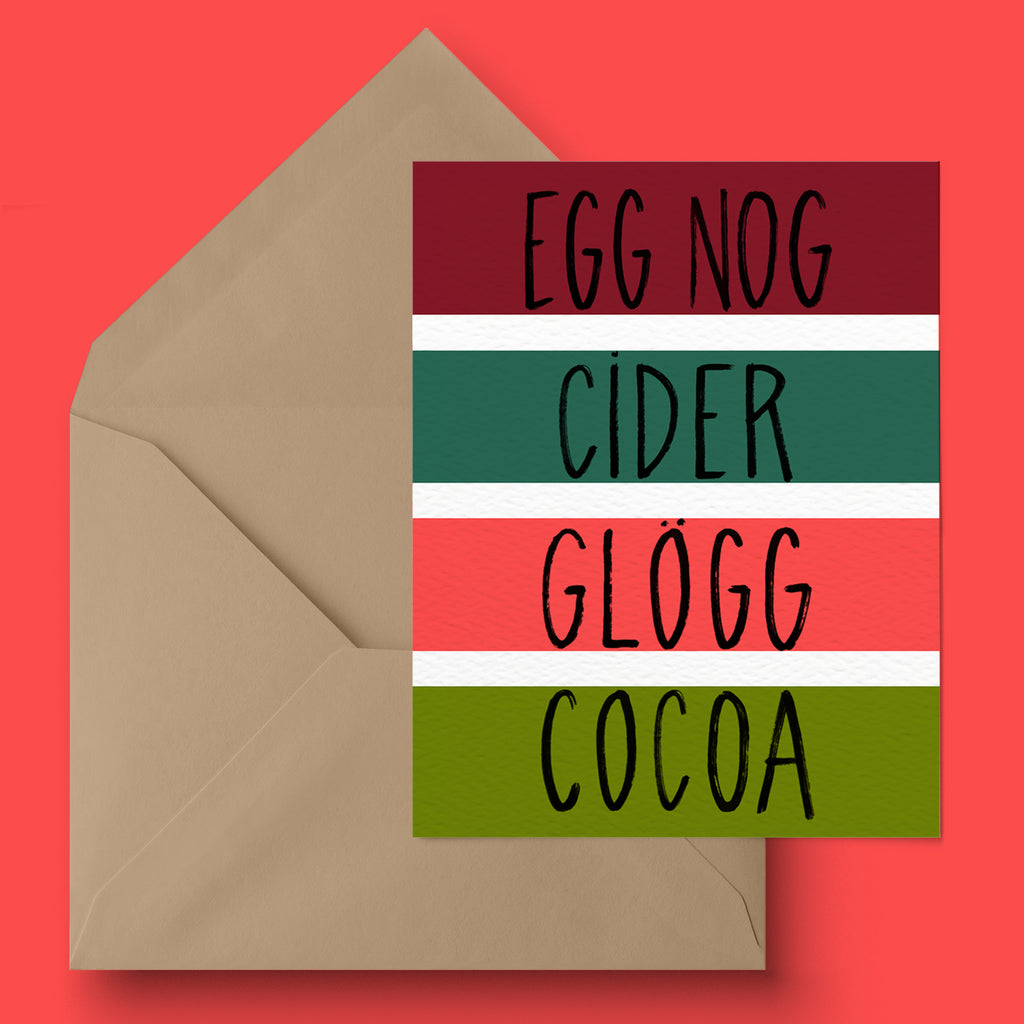 "Holiday Drinks" Holiday Card