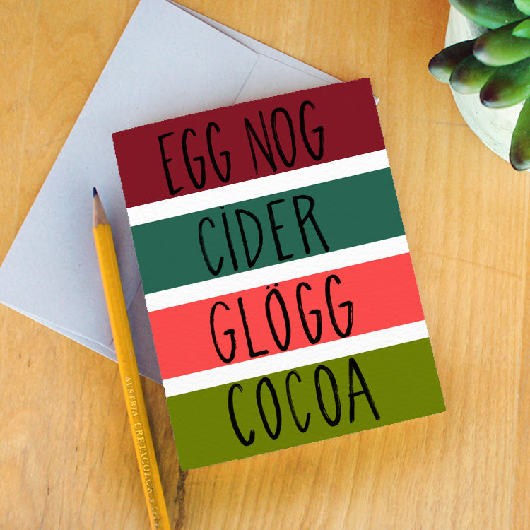 "Holiday Drinks" Holiday Card