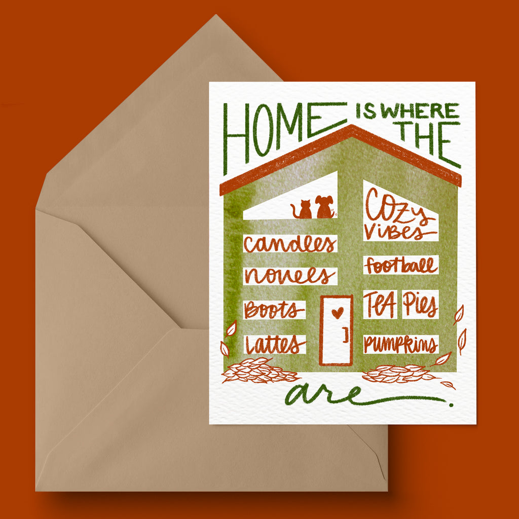 "Home Is" Fall Greeting Card