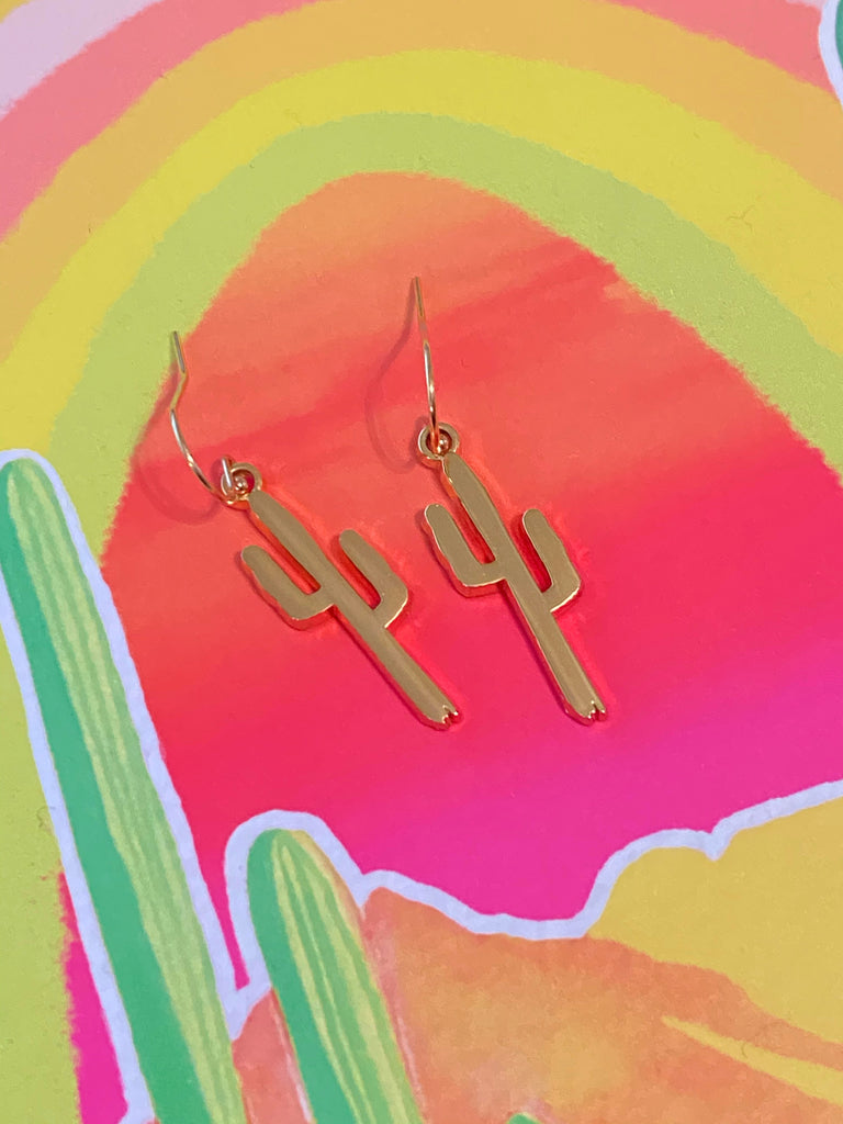 "Golden Saguaro" Earrings