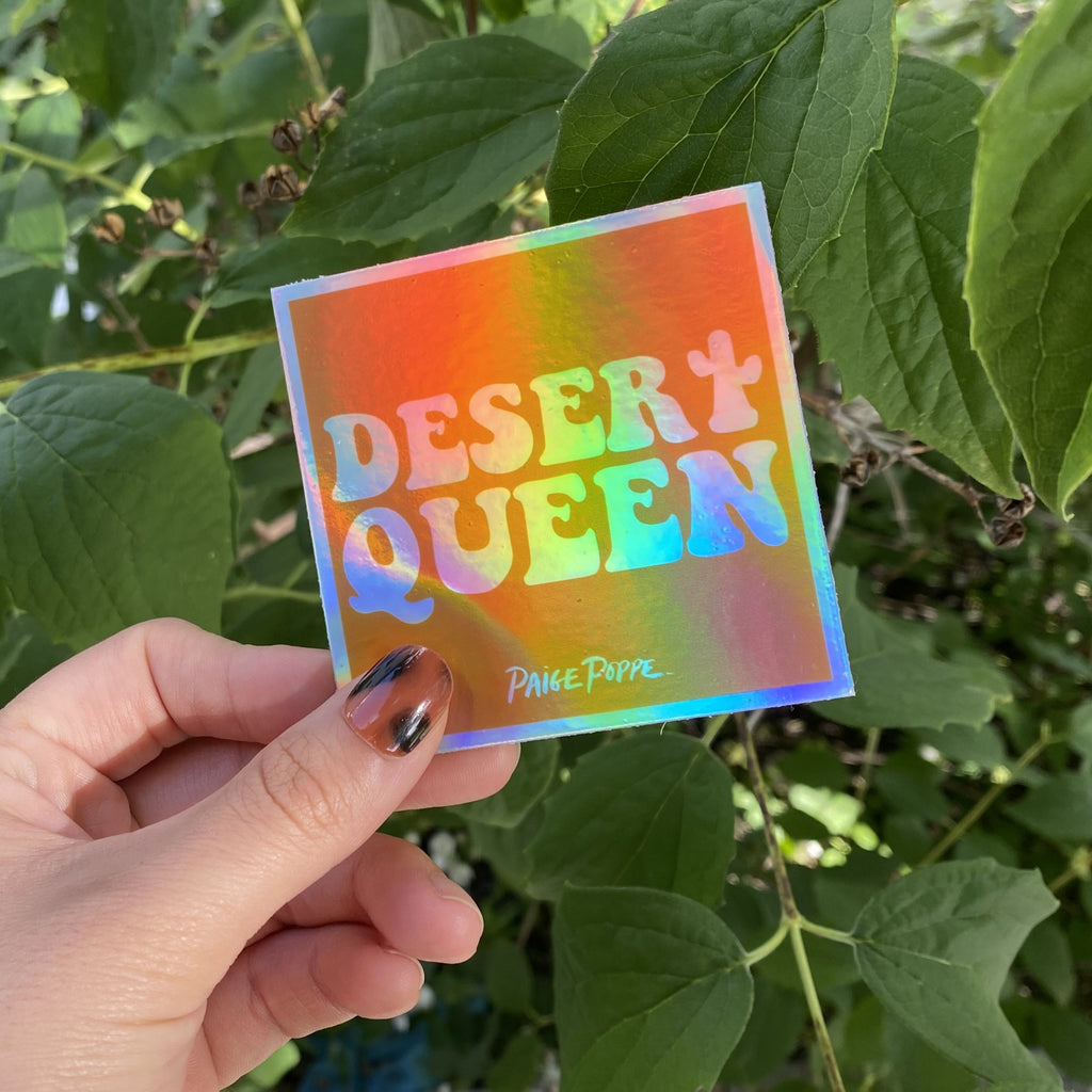 "Desert Queen" Holographic Sticker