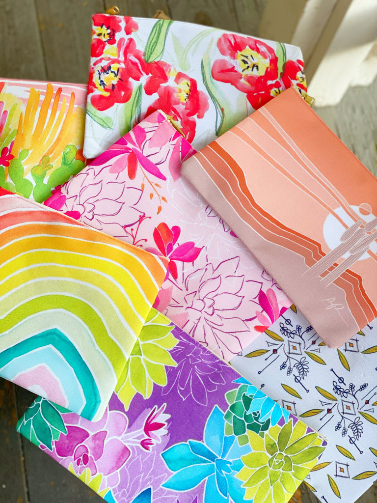"Nature Walk" Patterned Pouches