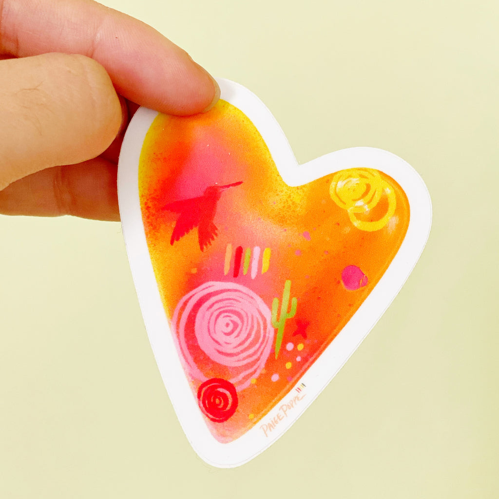 "Hummingbird Heart" Sticker