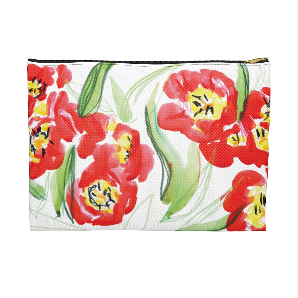 "Blooming Tulips" Patterned Pouches