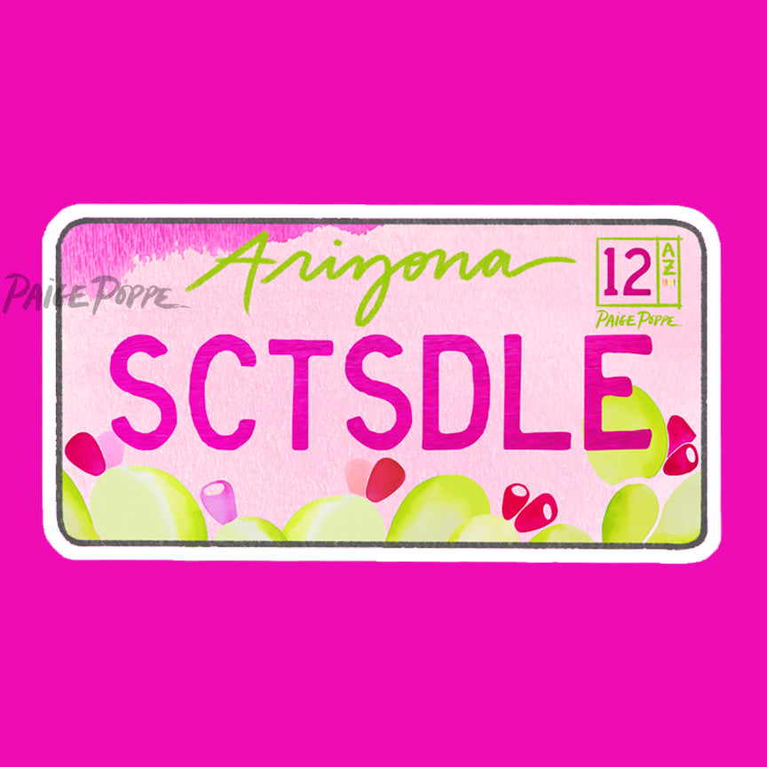 "Scottsdale" Arizona License Plate Sticker