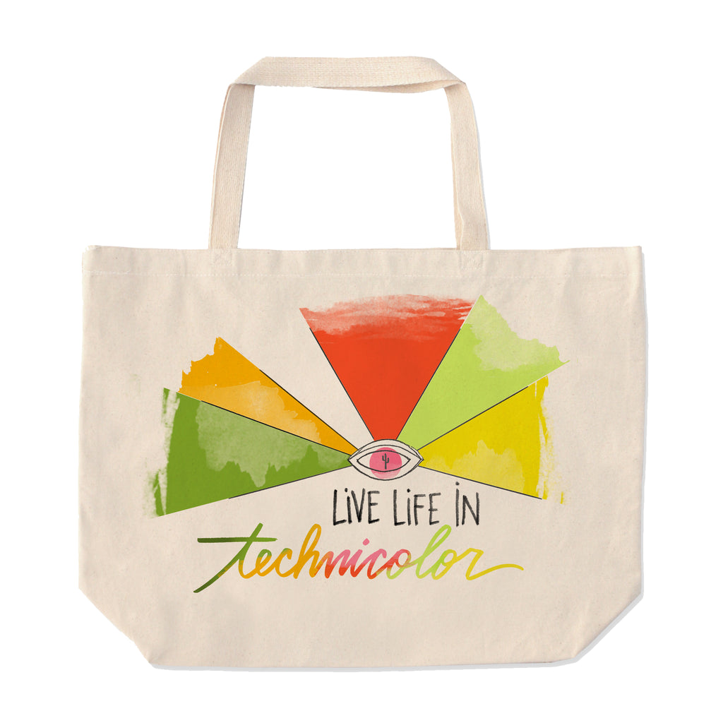 "Live Life in Technicolor" Tote Bag