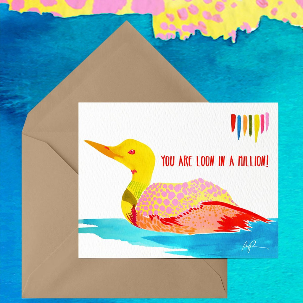 "You're Loon in a Million!" Greeting Card