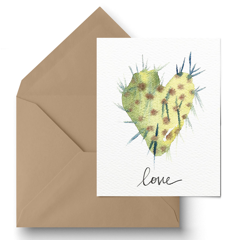 "Love" Cactus Greeting Card