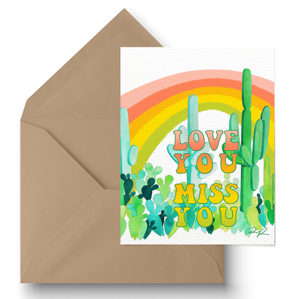"Love You, Miss You" Greeting Card