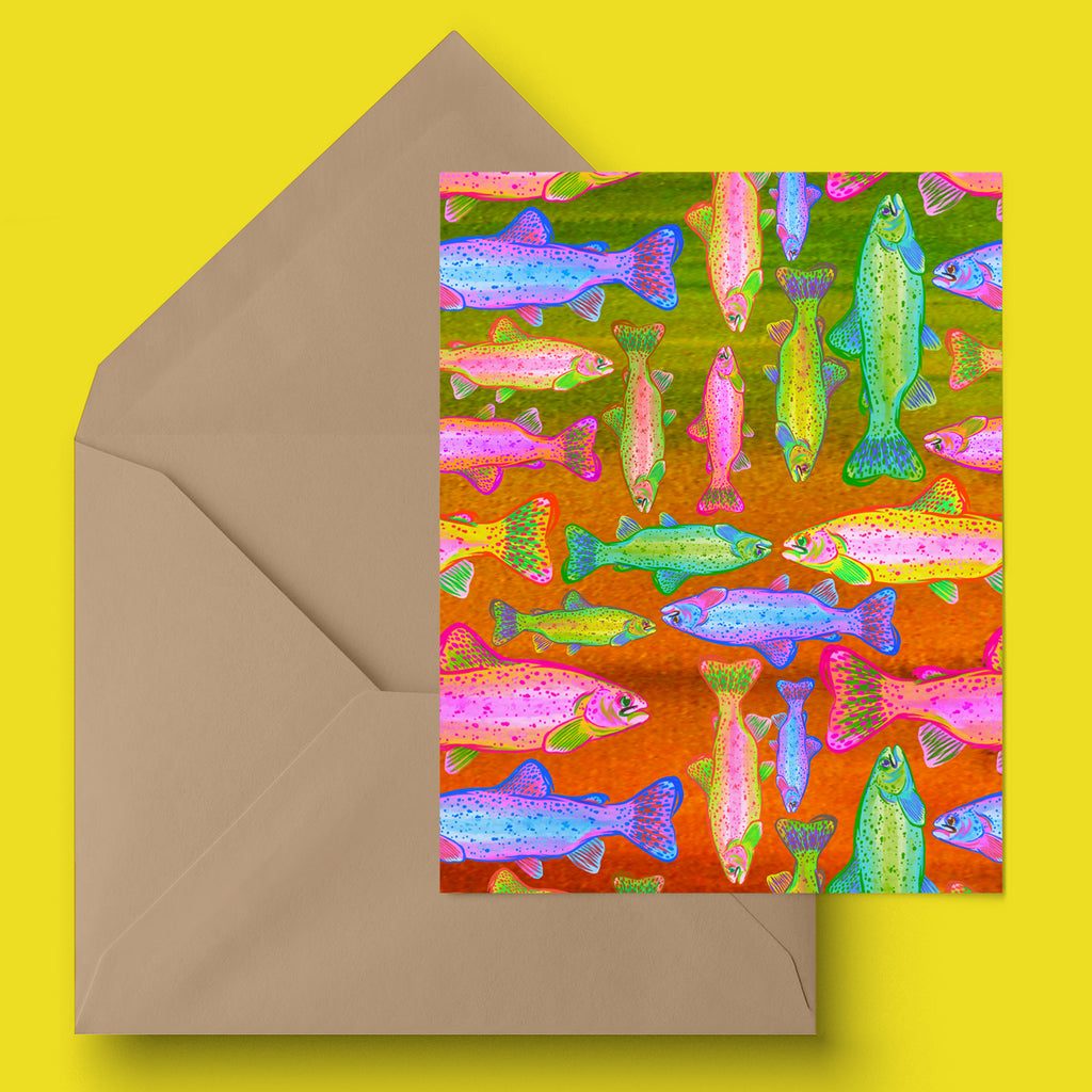 "Rainbow Trout" Greeting Card