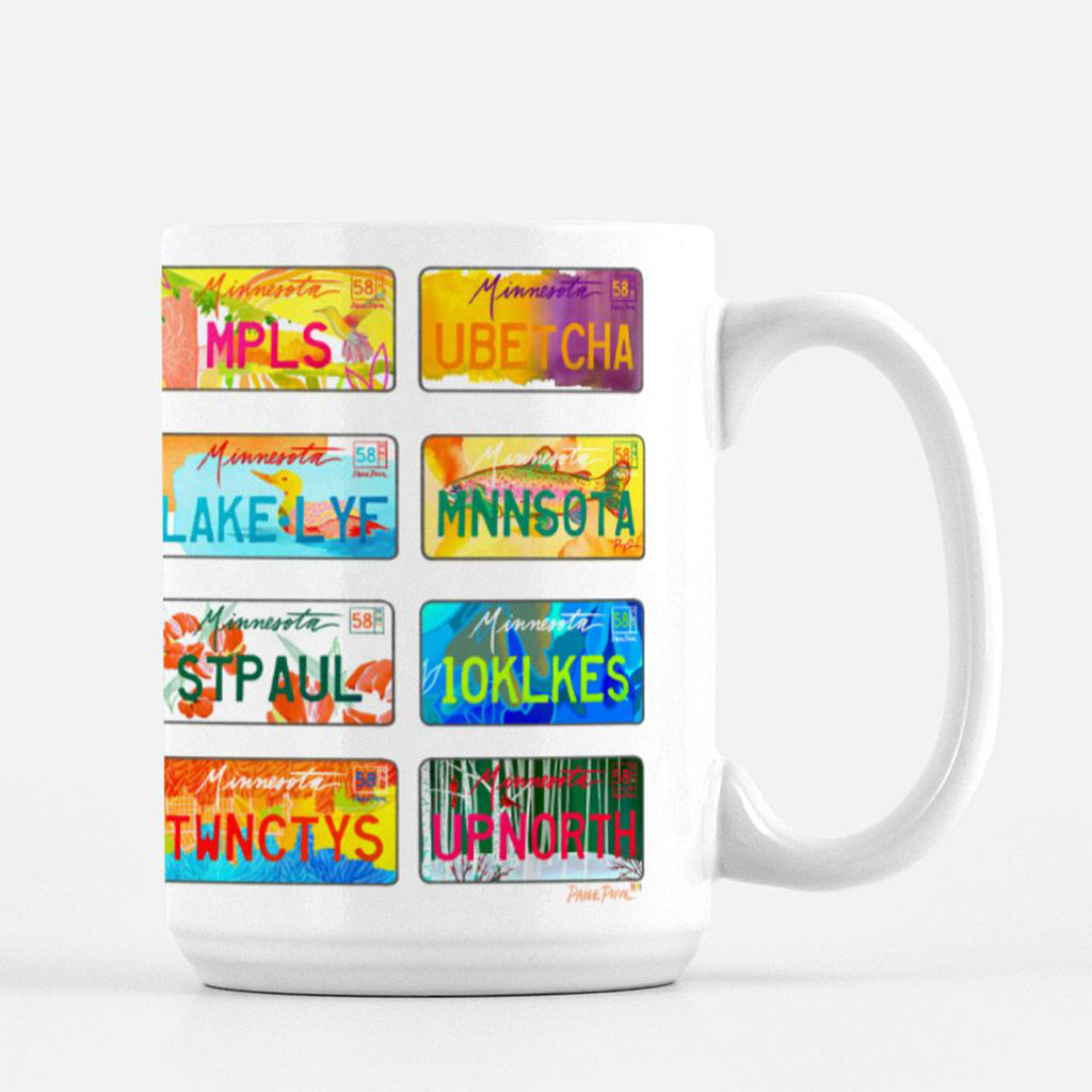 "Minnesota License Plates" Ceramic Mug