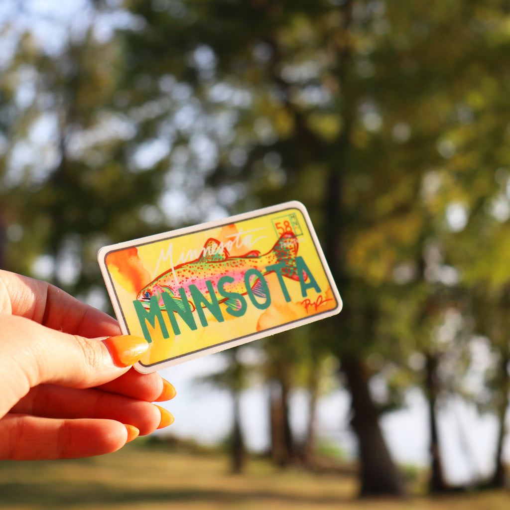 "Minnesota" License Plate Sticker