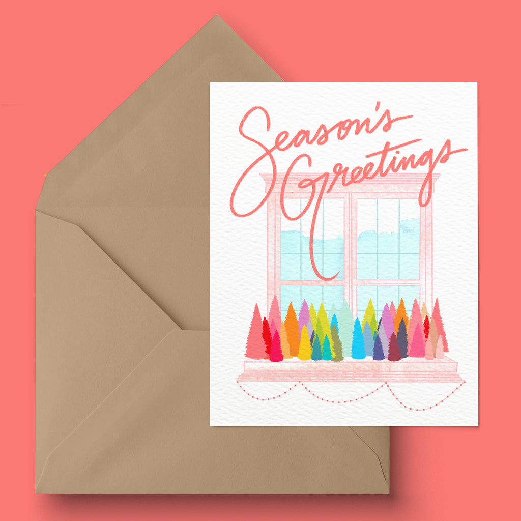 "Technicolor Trees" Holiday Card