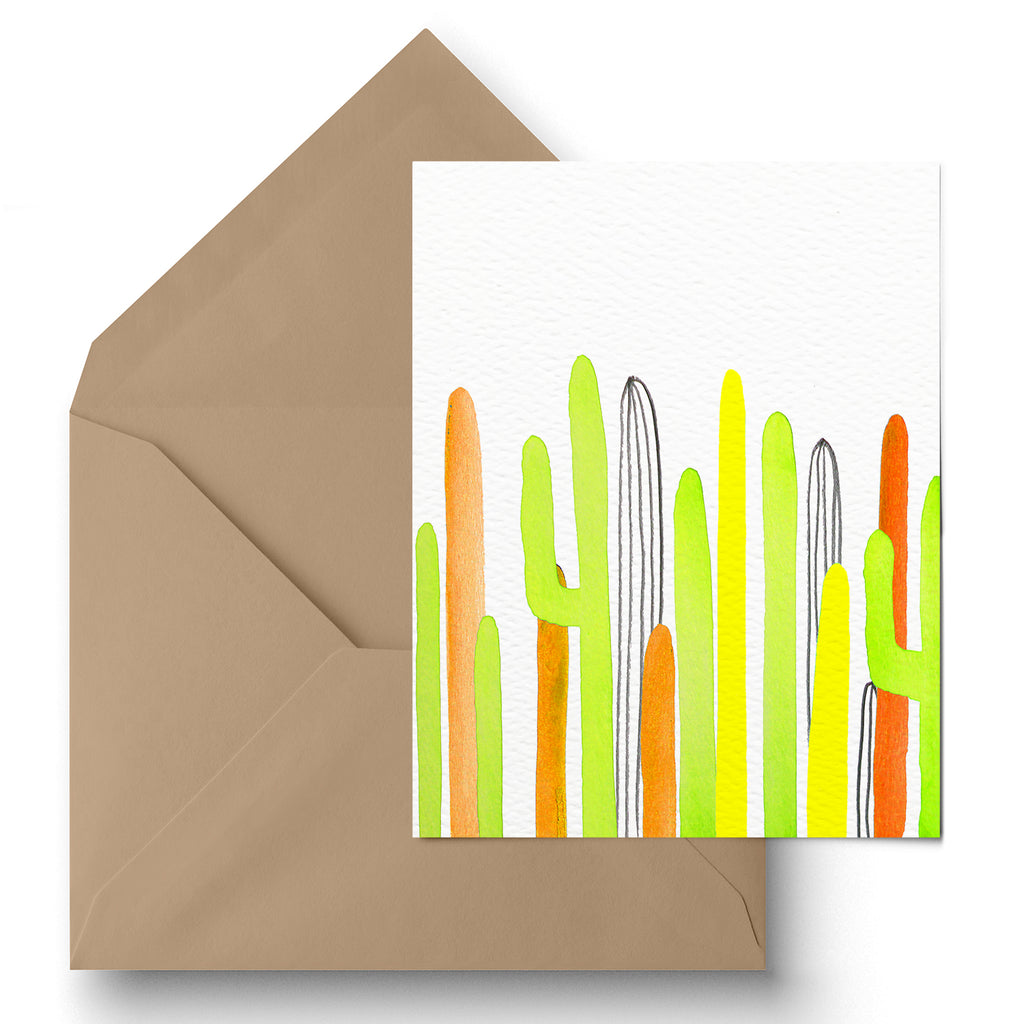 "Spring Saguaros" Greeting Card