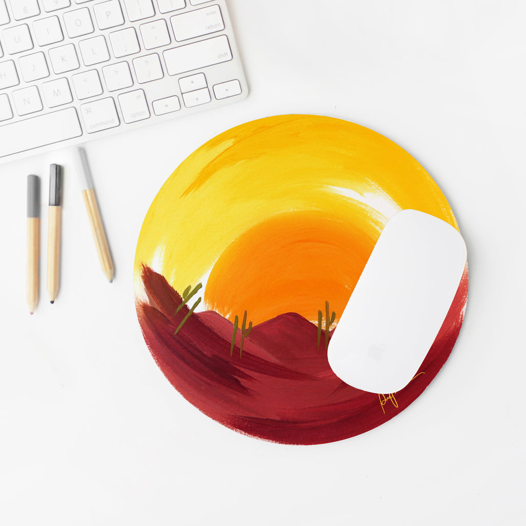 "Sonoran Sunrise" Round Mousepad