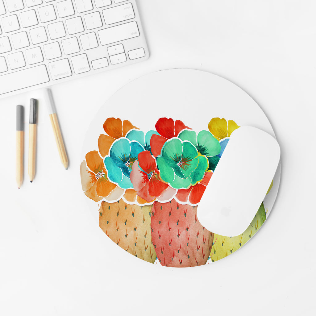 "Prickly Prism" Round Mousepad