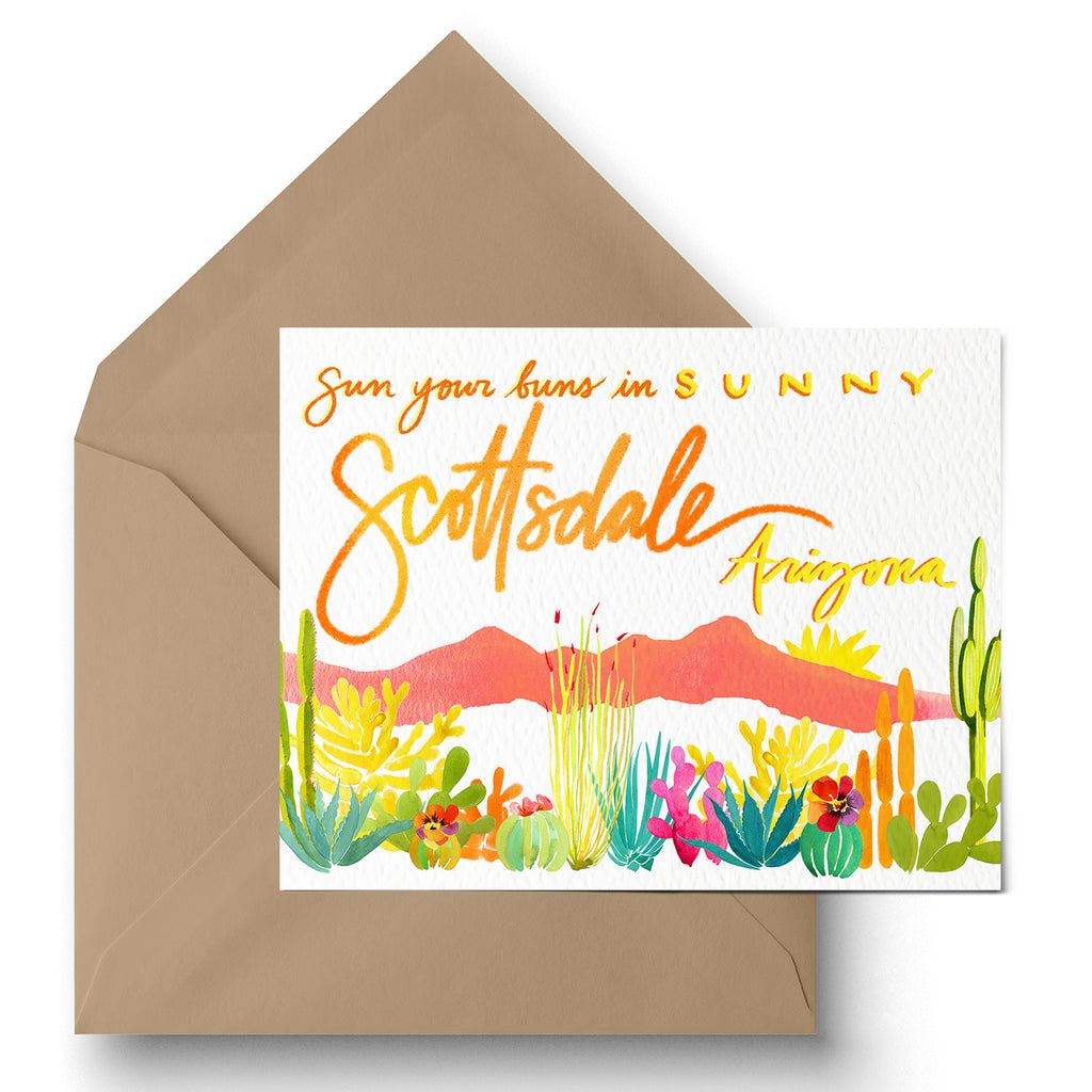 "Scottsdale Sungarden" Greeting Card
