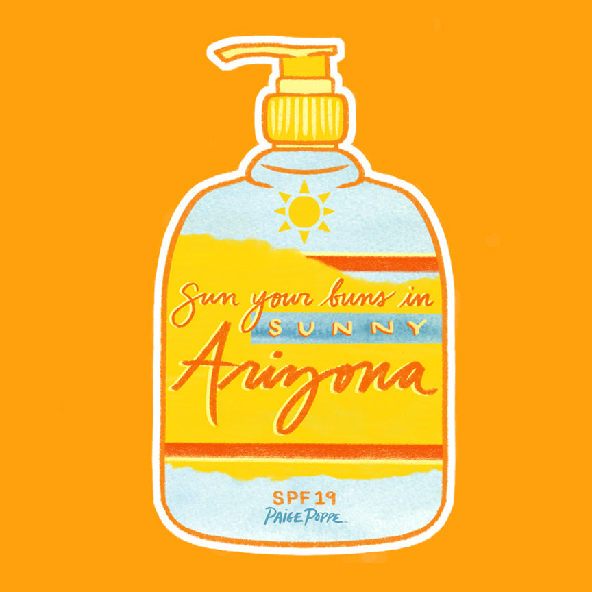 "Sun Your Buns" Diecut Sticker