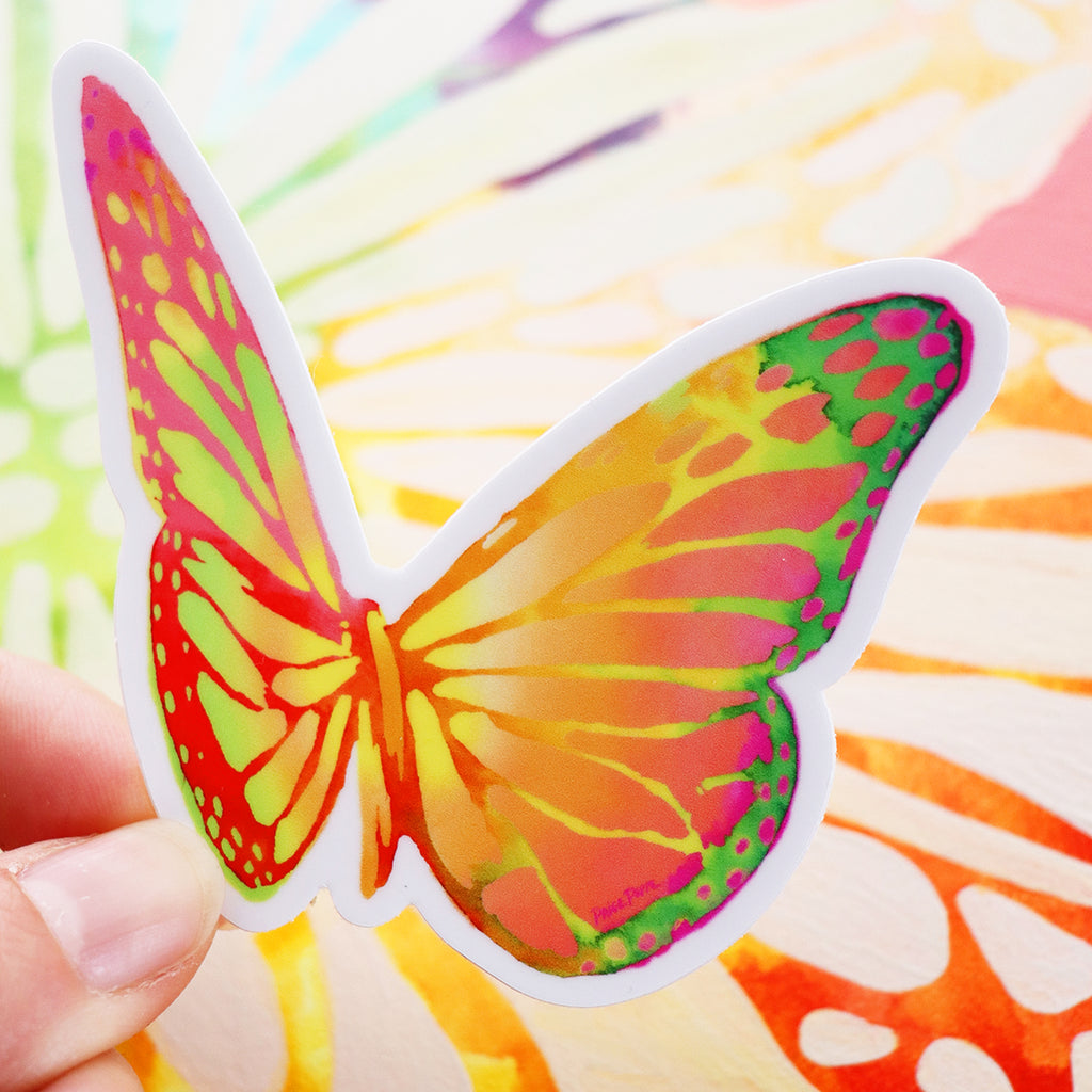 "Technicolor Butterfly" Sticker