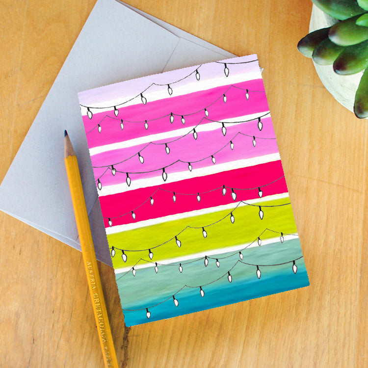 "Technicolor Lights" Holiday Card
