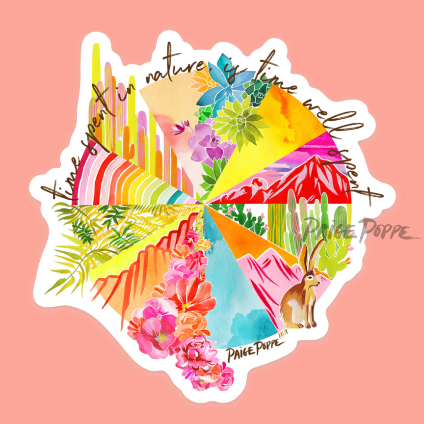 "Time Spent in Nature" Sticker