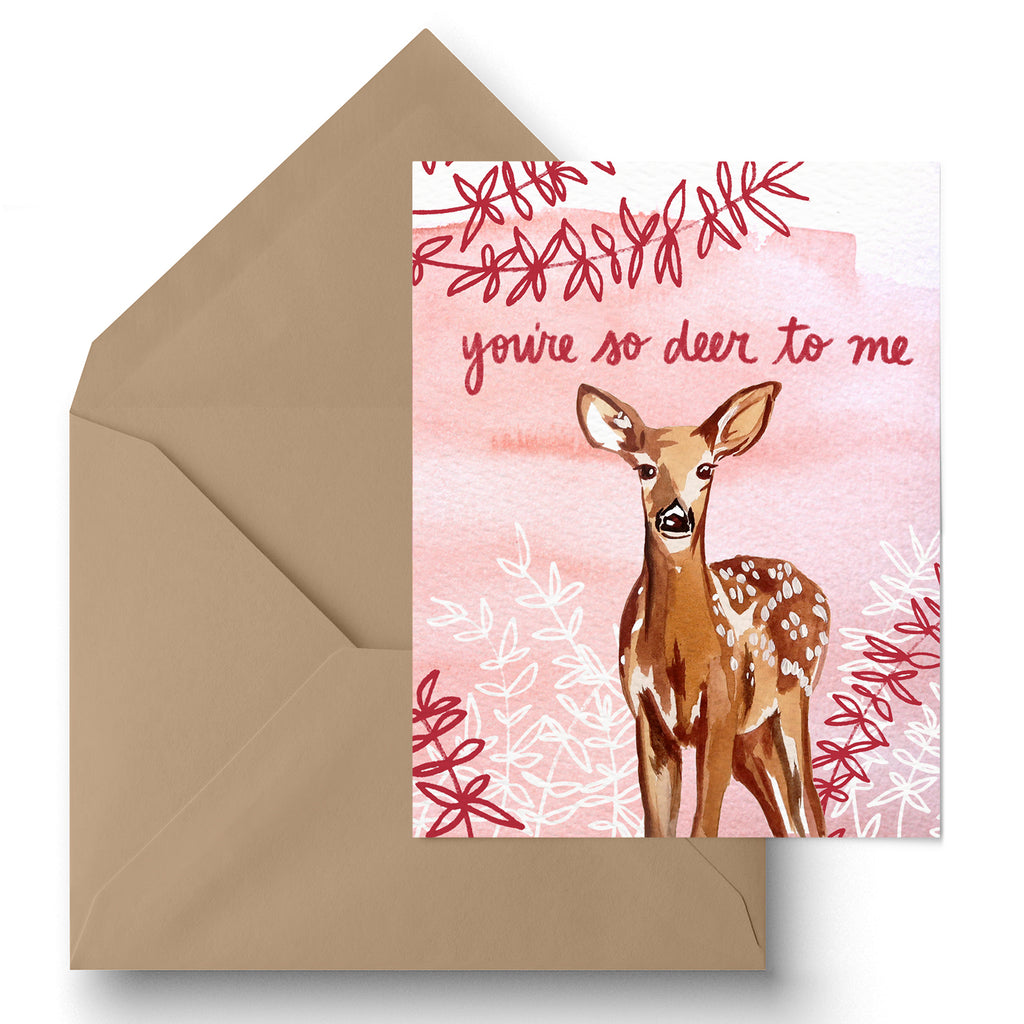 "You're So Deer to Me" Greeting Card
