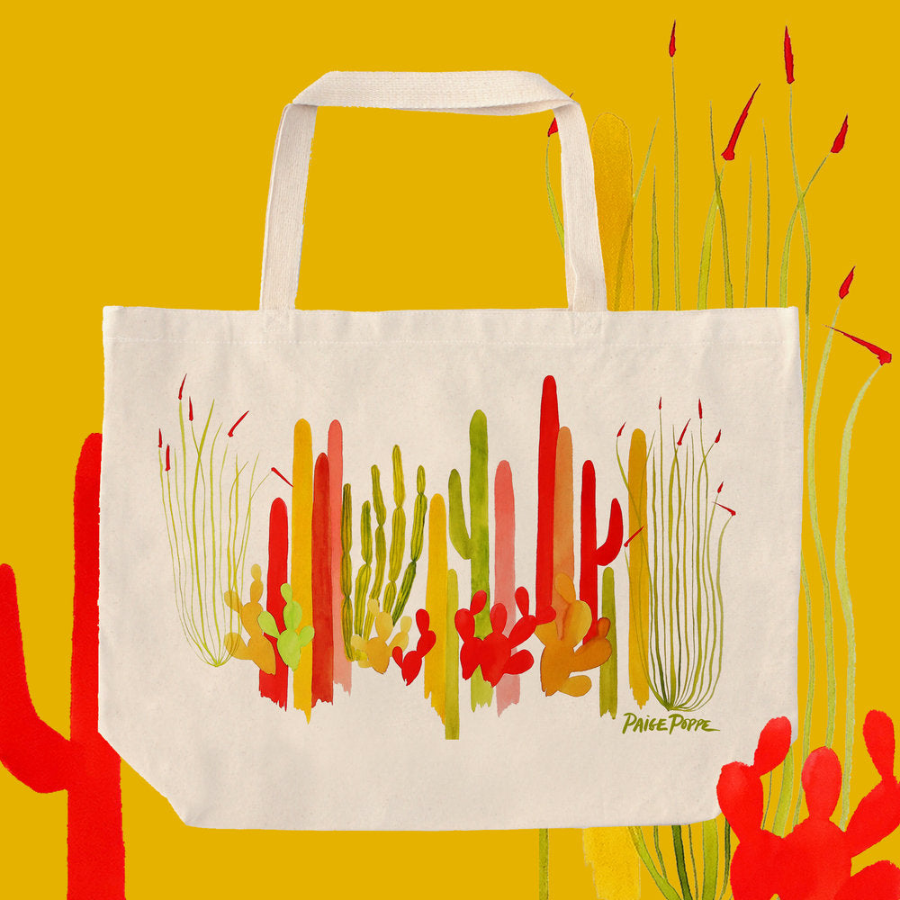 "Cacti Sungarden" Tote Bag