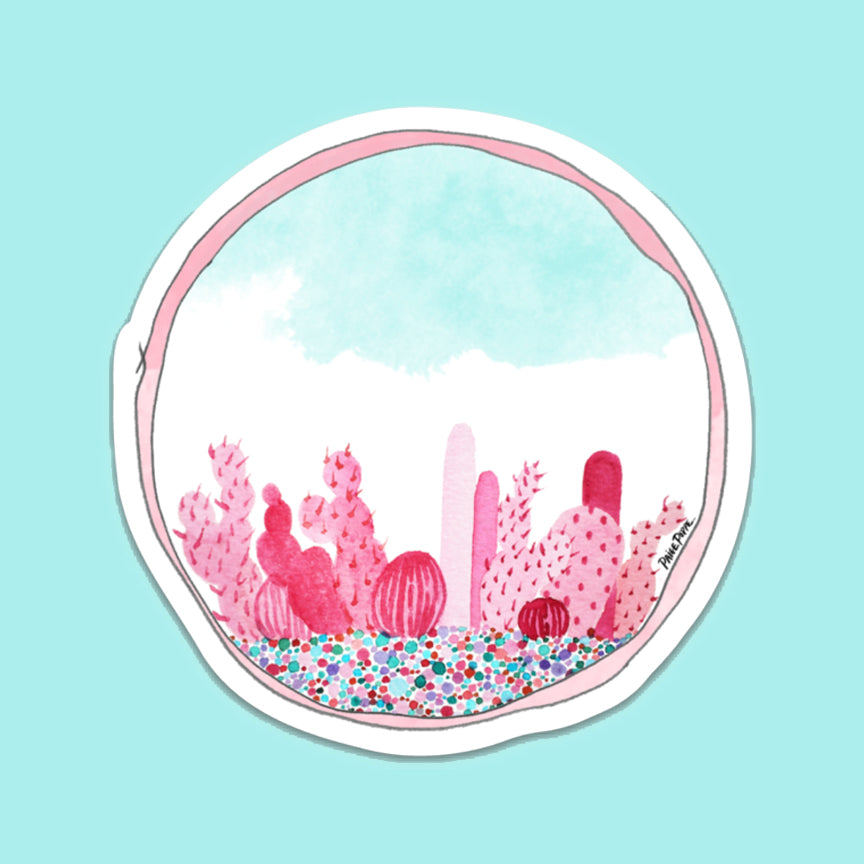 "Prickly in Pink" Sticker