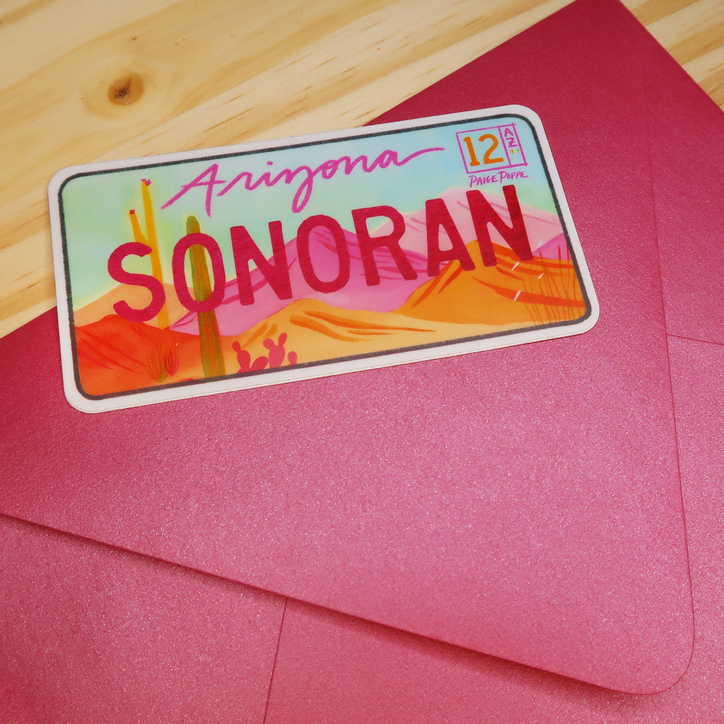 "Sonoran" Arizona License Plate Sticker