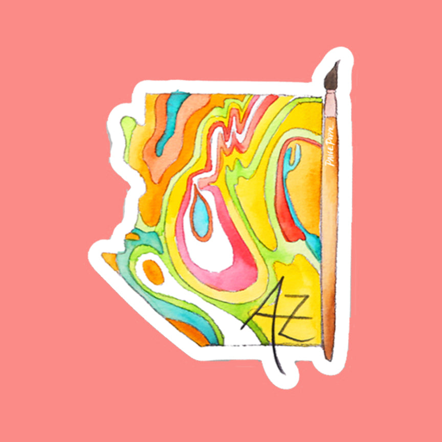 "Painting Arizona" Sticker