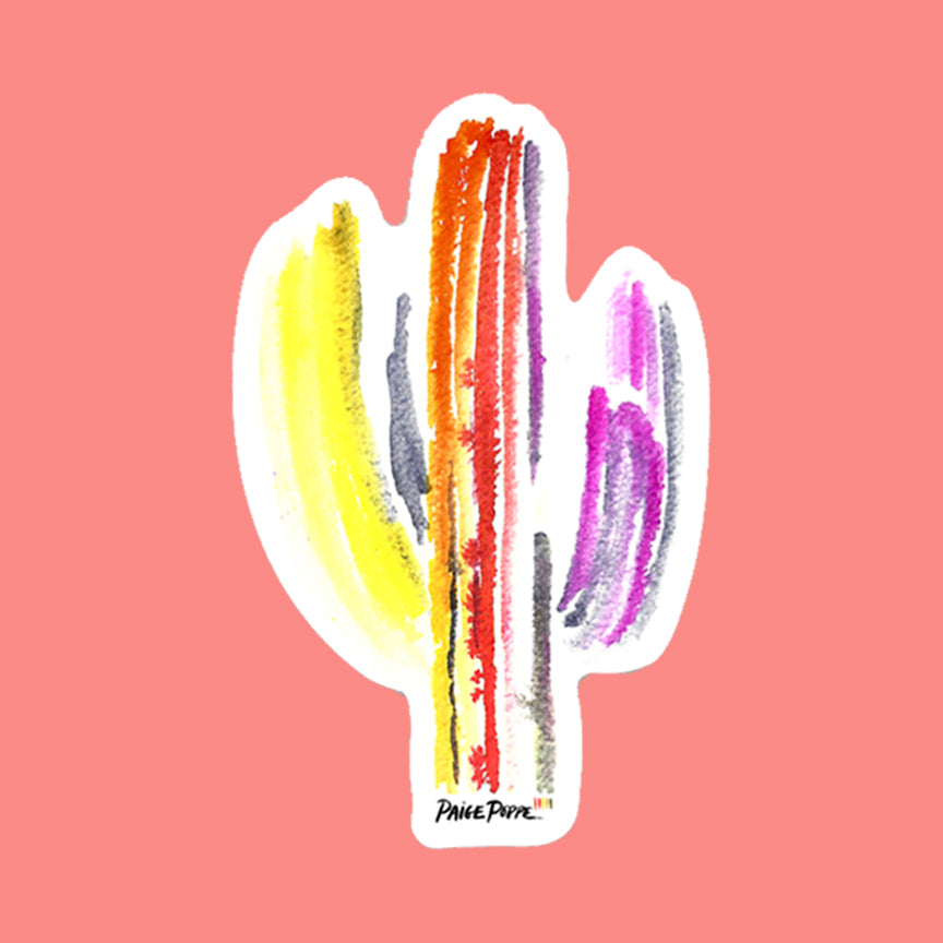 "Technicolor Saguaro" Sticker