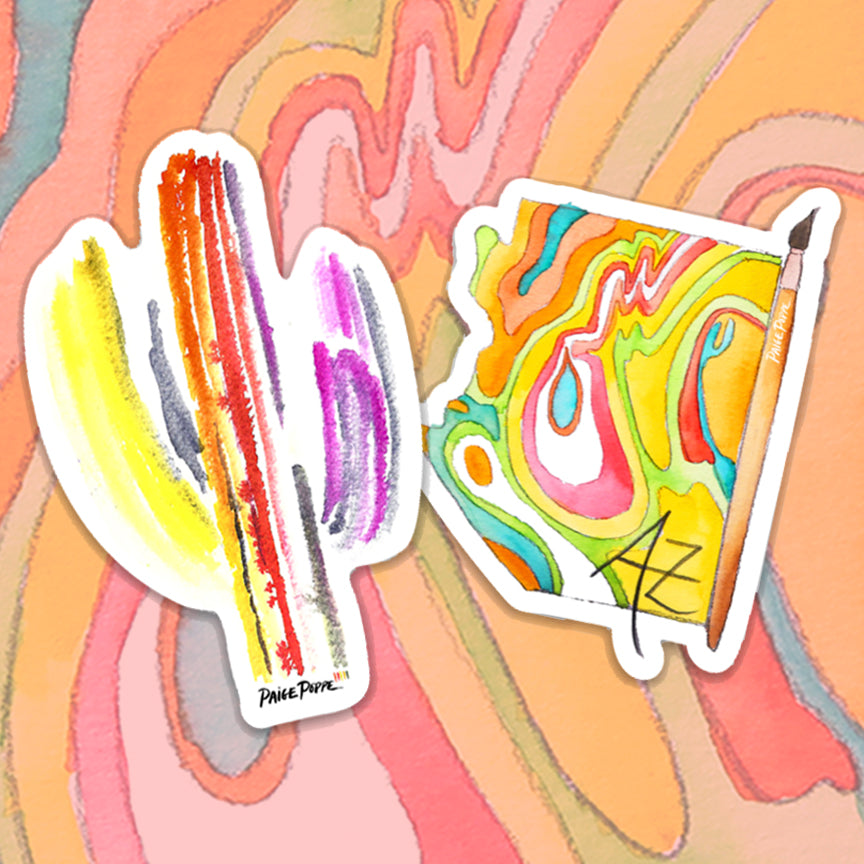 "Painting Arizona" Sticker